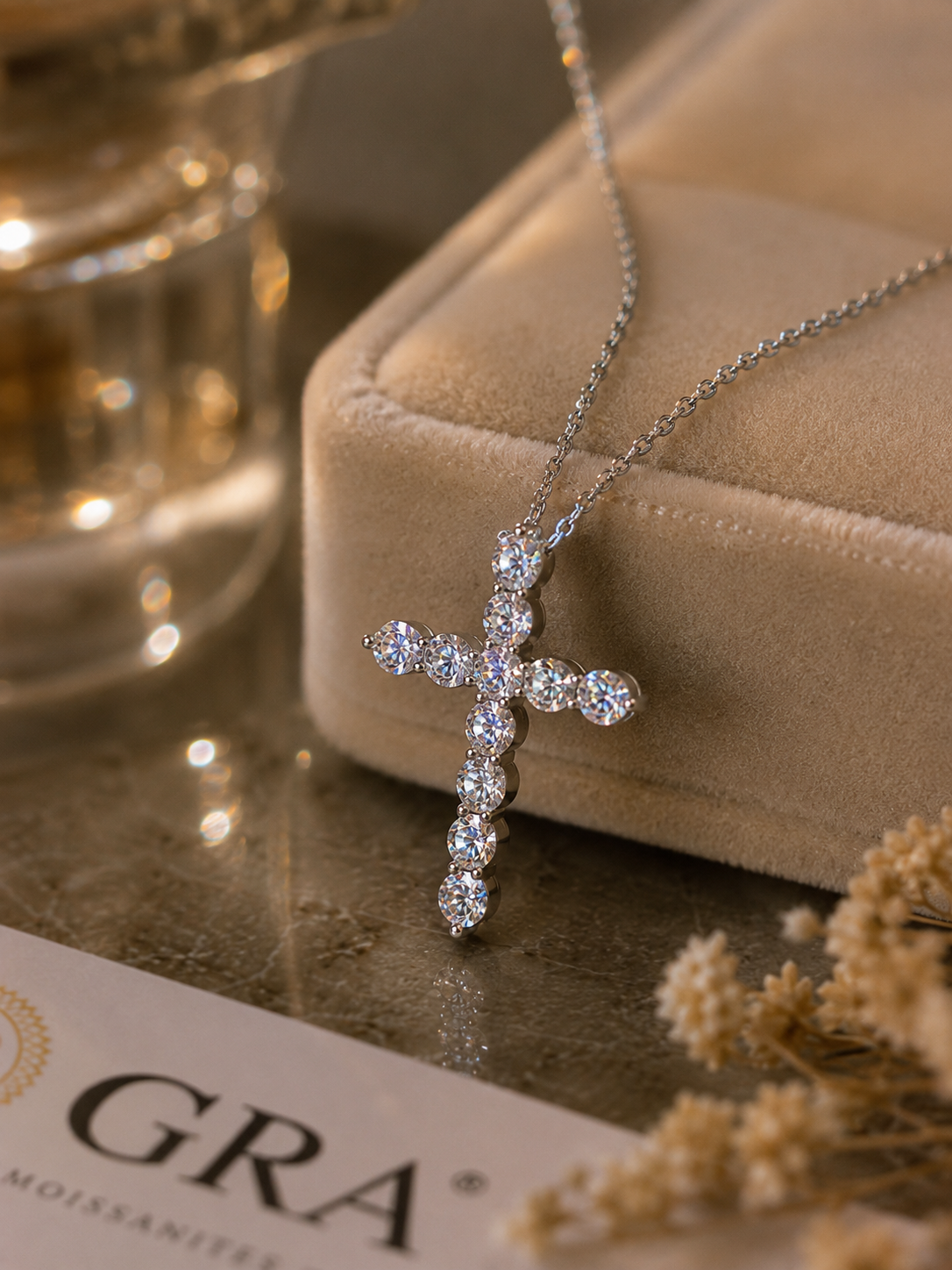 Small Cross Necklace closeup